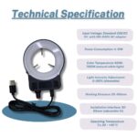 HG Wellness HGMSRL65-1 USB-Powered Microscope Ring Light – Dimmable LED Easy-to-Use Illuminator for Optical Devices