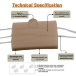 HG Wellness IV Injection Training Pad HGMSIVP112 – Simulated Skin Texture, Veins, Adjustable Clamping Force, Portable & Durable for Medical Training