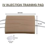 HG Wellness IV Injection Training Pad HGMSIVP112 – Simulated Skin Texture, Veins, Adjustable Clamping Force, Portable & Durable for Medical Training